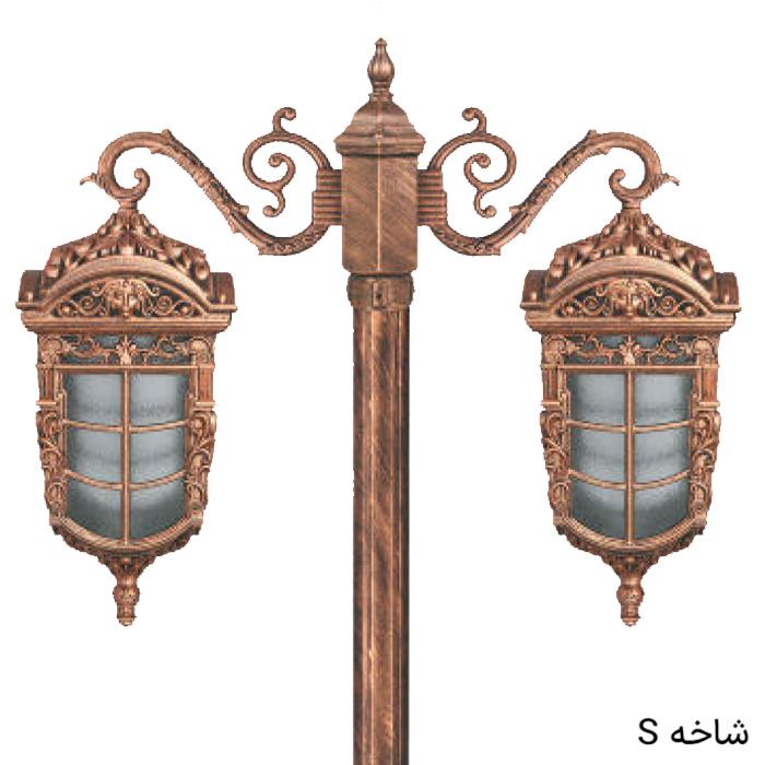 چراغ پارکی دو شاخه پادرا شرکت فام طرح z